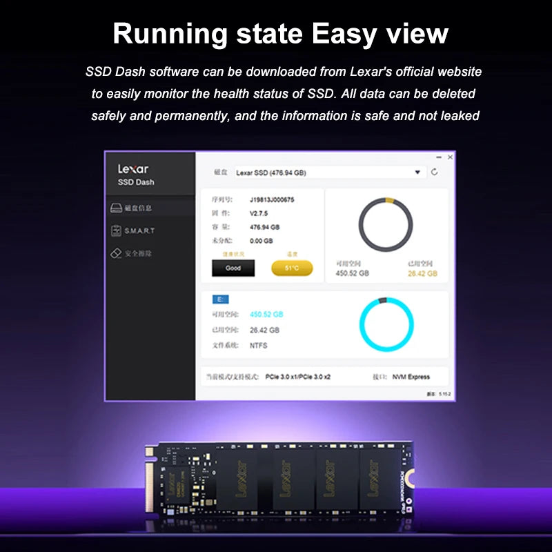 Lexar NM620 NVMe M.2 SSD Hard Disk 1TB