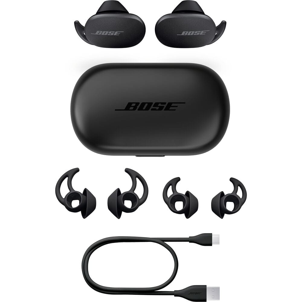 Bose QuietComfort True Wireless Earbuds – Noise Cancelling In-Ear Headphones Triple Black