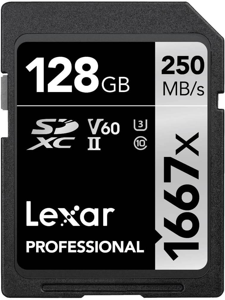Lexar 1667x 128GB PRO SDXC SD Card V60