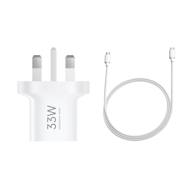Xiaomi 33W Nano Adapter + 3A Braided USB-C Cable Bundle – UK Plug