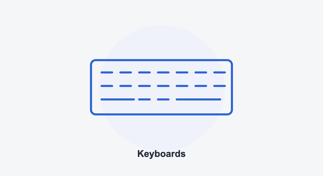 Illustration of a mechanical keyboard