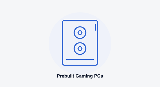 Illustration of a prebuilt gaming PC tower