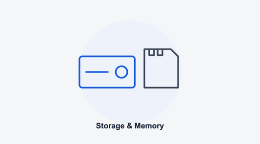 Illustration of an SSD and a microSD card