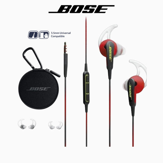 Bose SoundSport wired in-ear headphones in Power Red