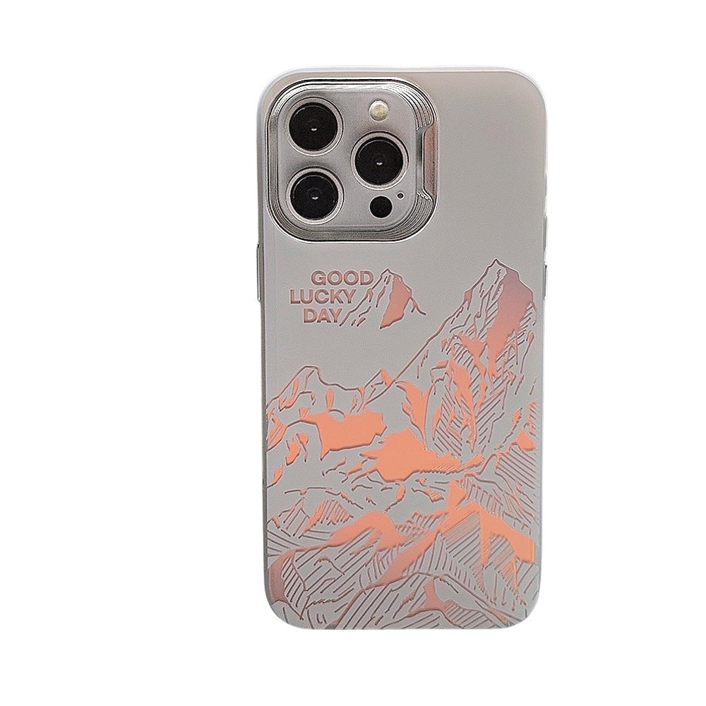 Sunset Mountain Electroplated Phone Case – view 4