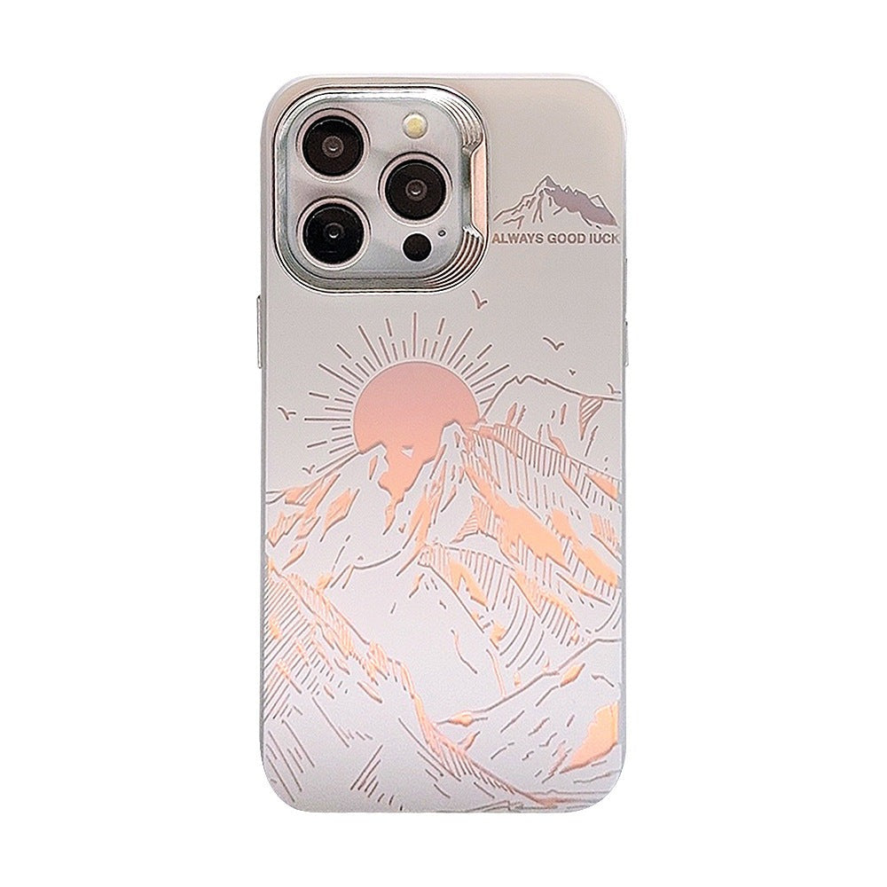 Sunset Mountain Electroplated Phone Case – view 5
