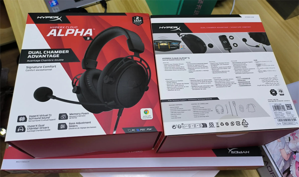 HyperX Cloud II Gaming Headset – Wired Stereo Over-Ear Mic for PC PS4 PS5 Red