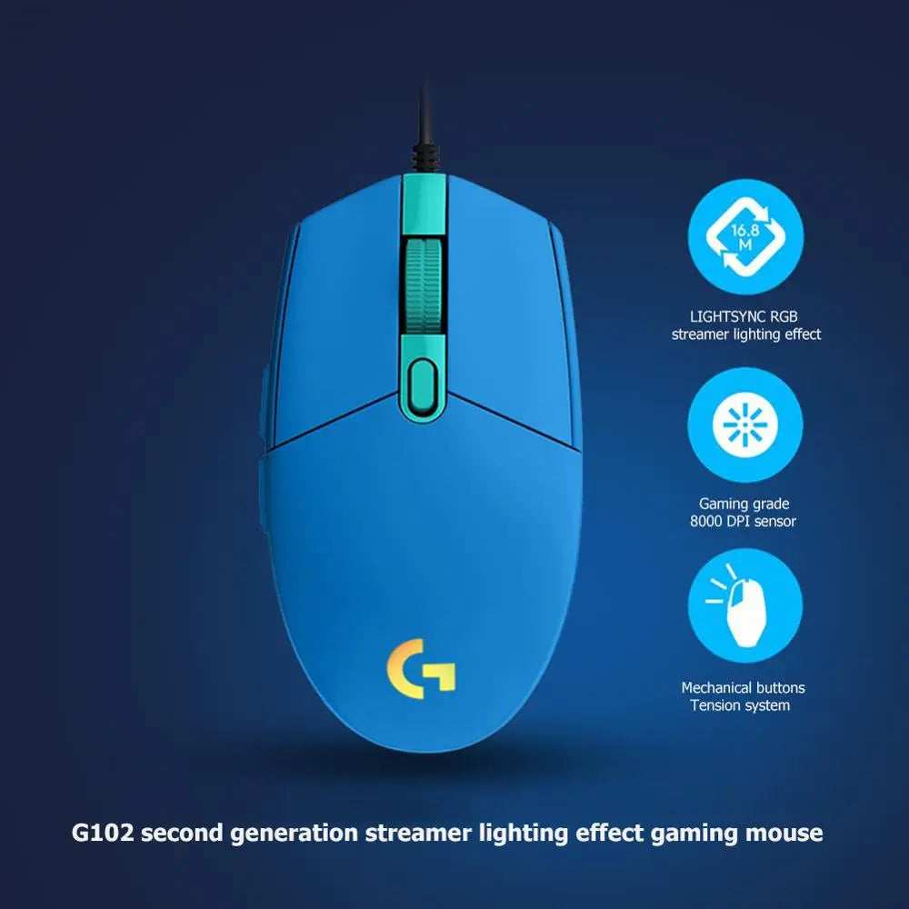 Logitech Wired Gaming Mouse G102 – Blue
