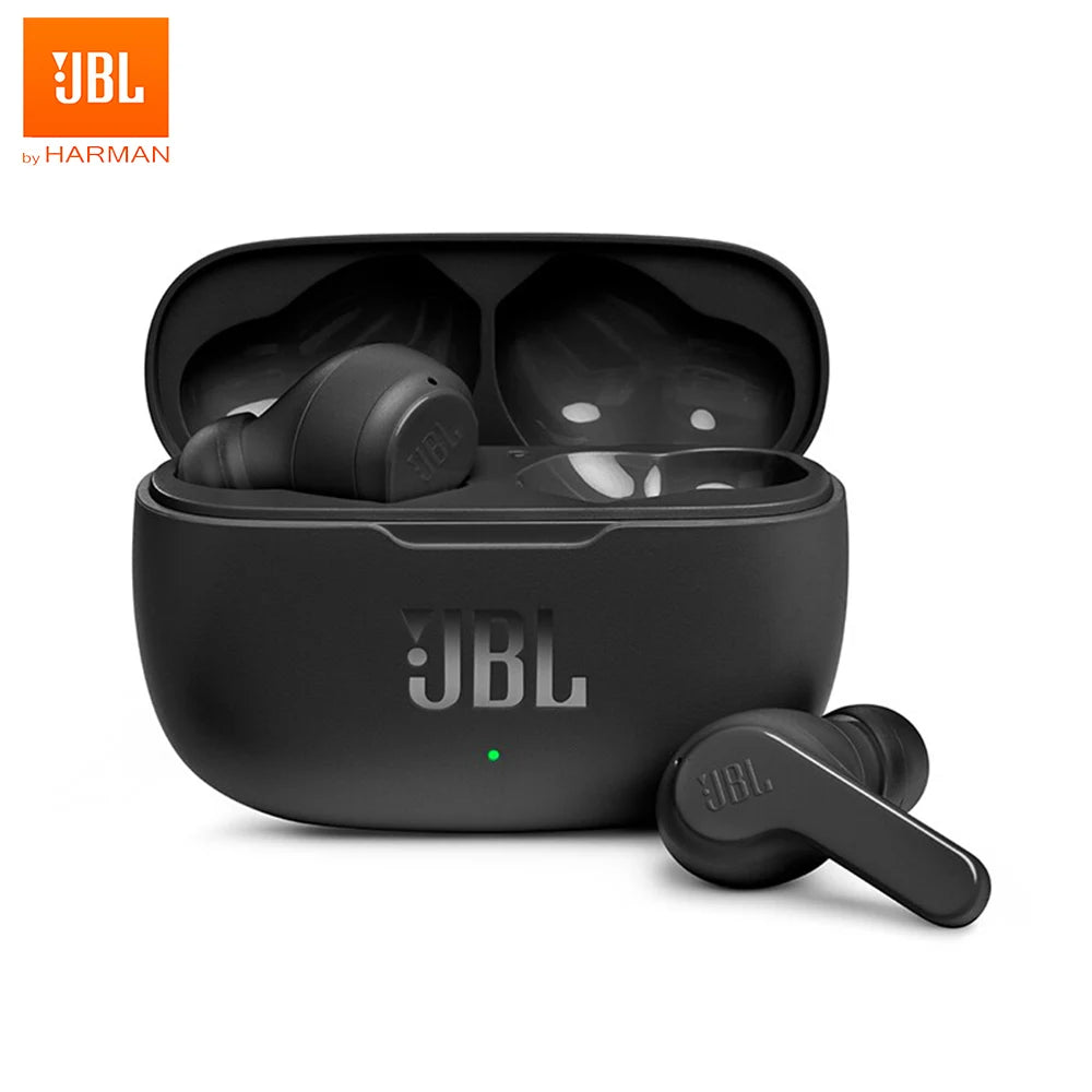 JBL W200TWS True Wireless Bluetooth Earphones with Mic – Charging Case