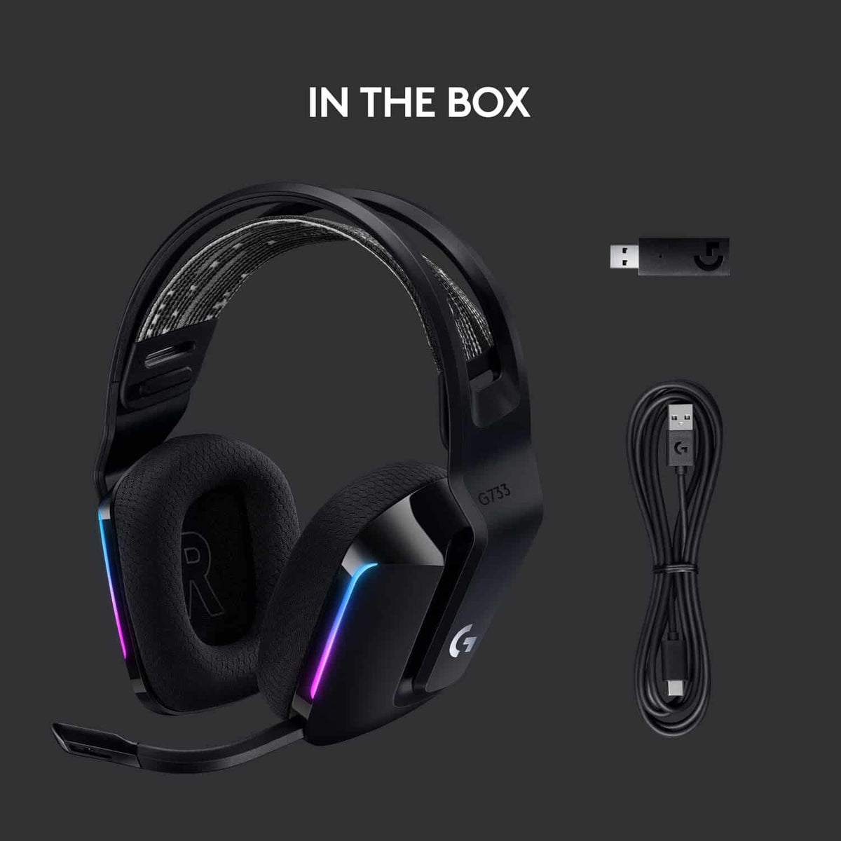 Logitech G733 Wireless Gaming Headset LIGHTSPEED – Black