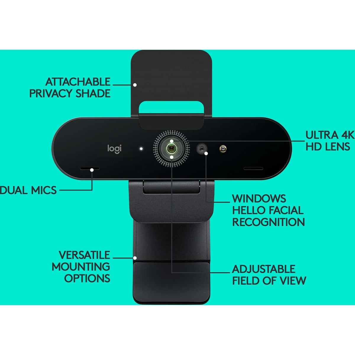 Logitech BRIO 4K Pro Webcam – Ultra HD 2160p