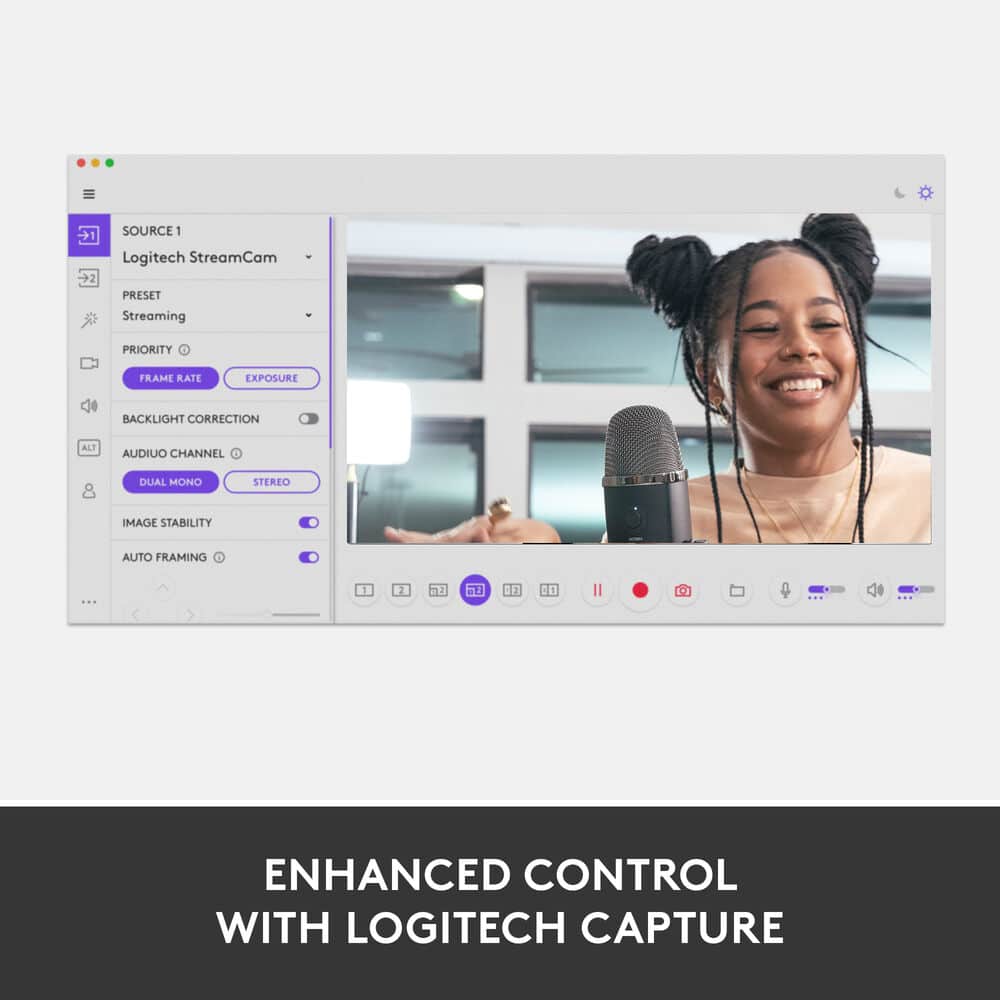 Logitech StreamCam USB-C Webcam – 1080p – White
