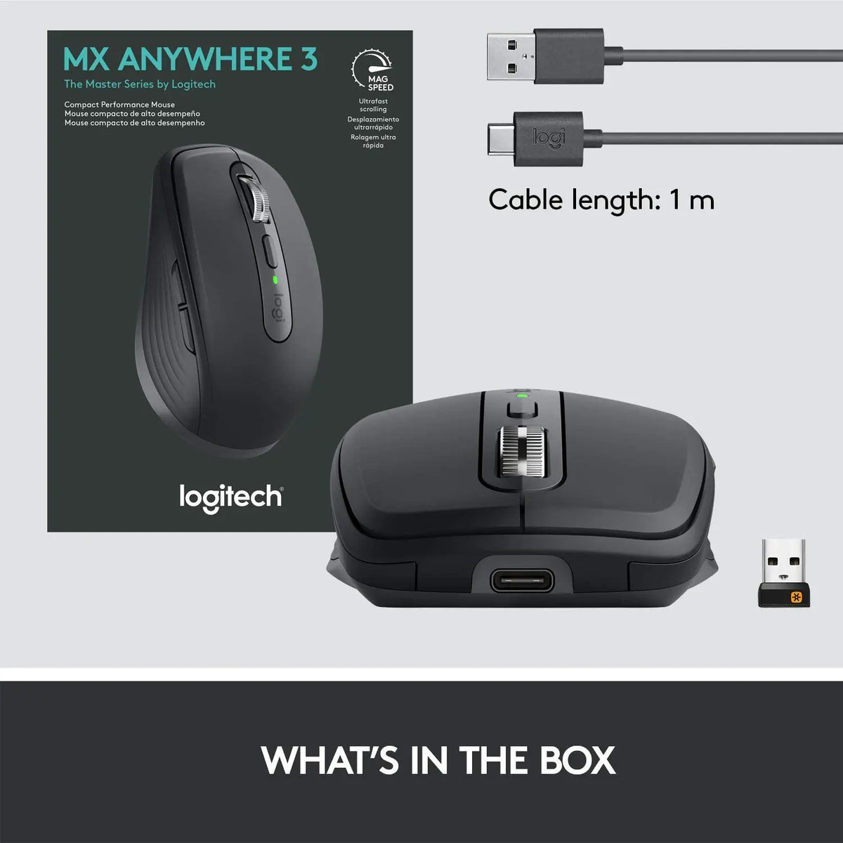 Logitech MX Anywhere 3 Wireless Mouse – Black
