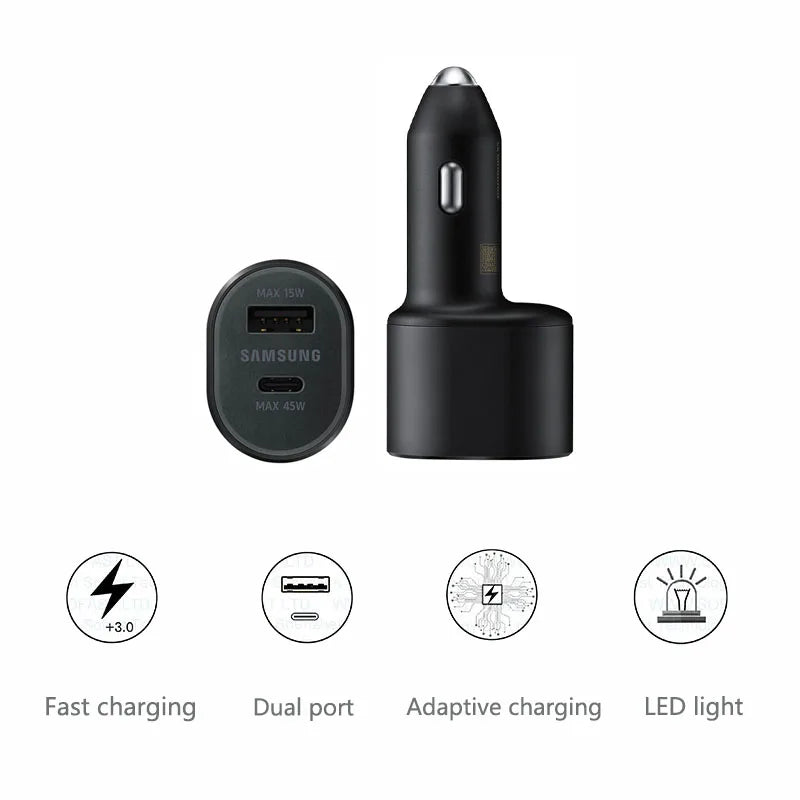 Samsung 60W Dual USB Car Charger with Fast Charging