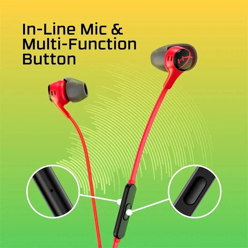 HyperX Cloud Earbuds II In-Ear Wired Gaming Headset – Red