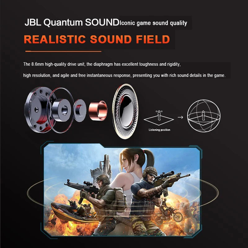 JBL Quantum 50 Wired Gaming Headset with Mic – 3.5mm Jack (Black)