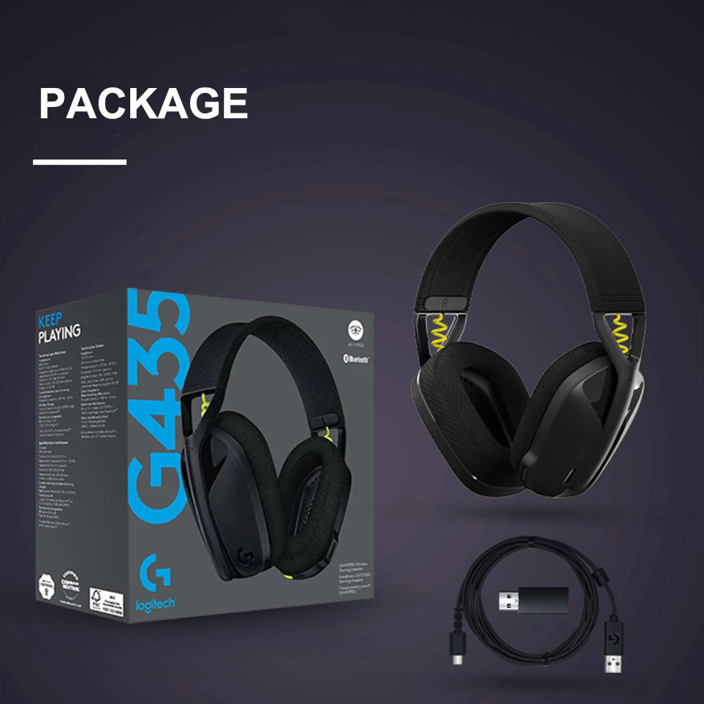 Logitech G435 LIGHTSPEED Gaming Headset – Black