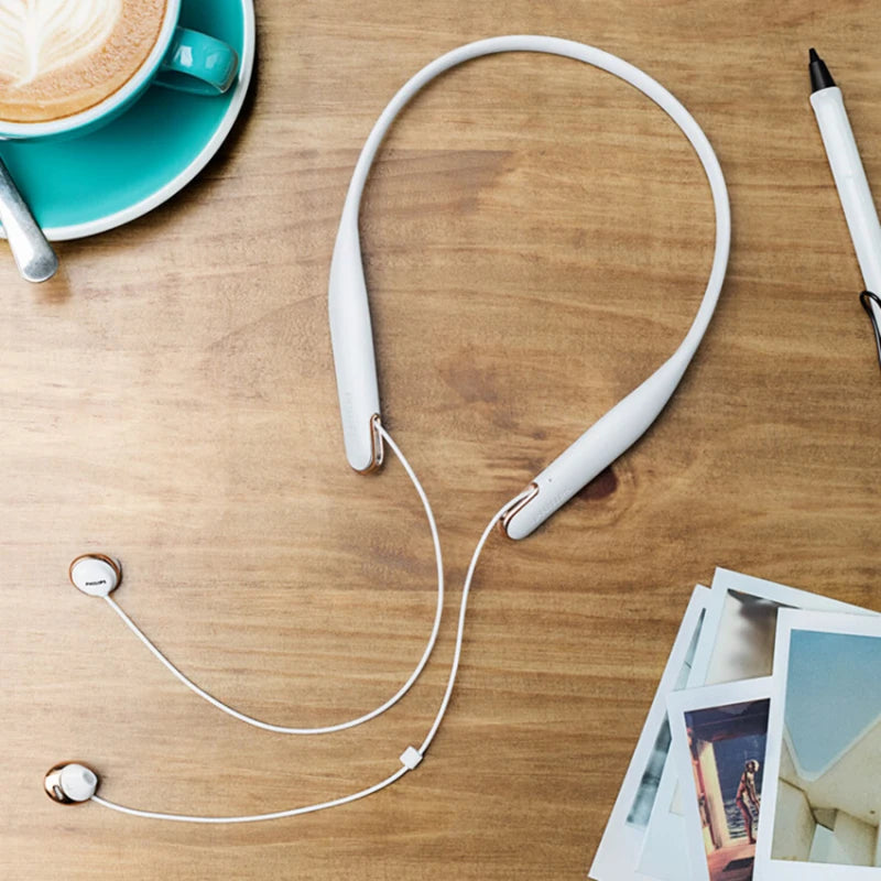 Philips SHB4205 Flite Hyprlite Wireless Bluetooth Headphones – White