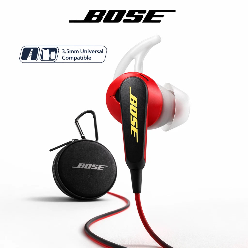Bose SoundSport wired in-ear headphones in Power Red
