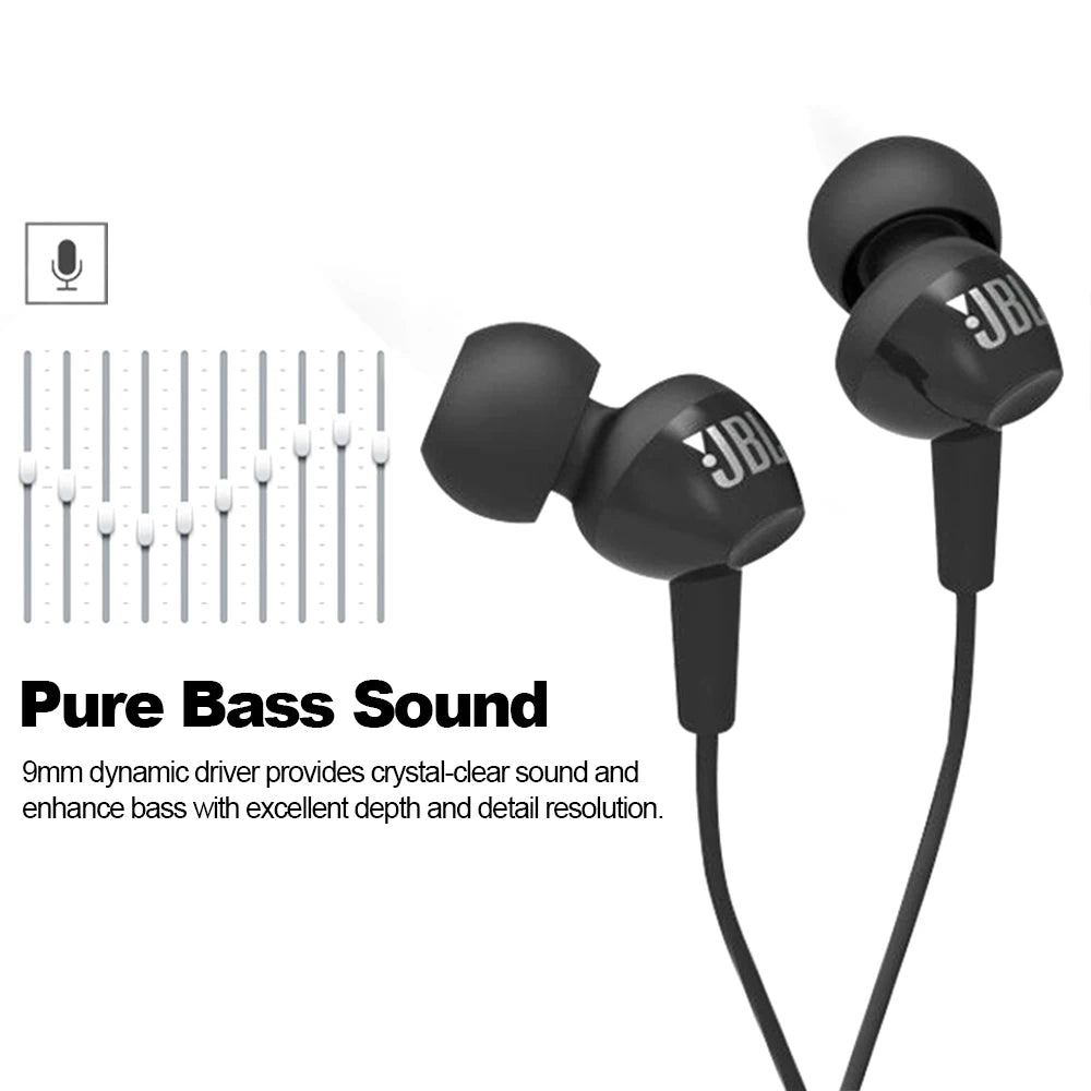 JBL C100Si Wired Earphones – Black