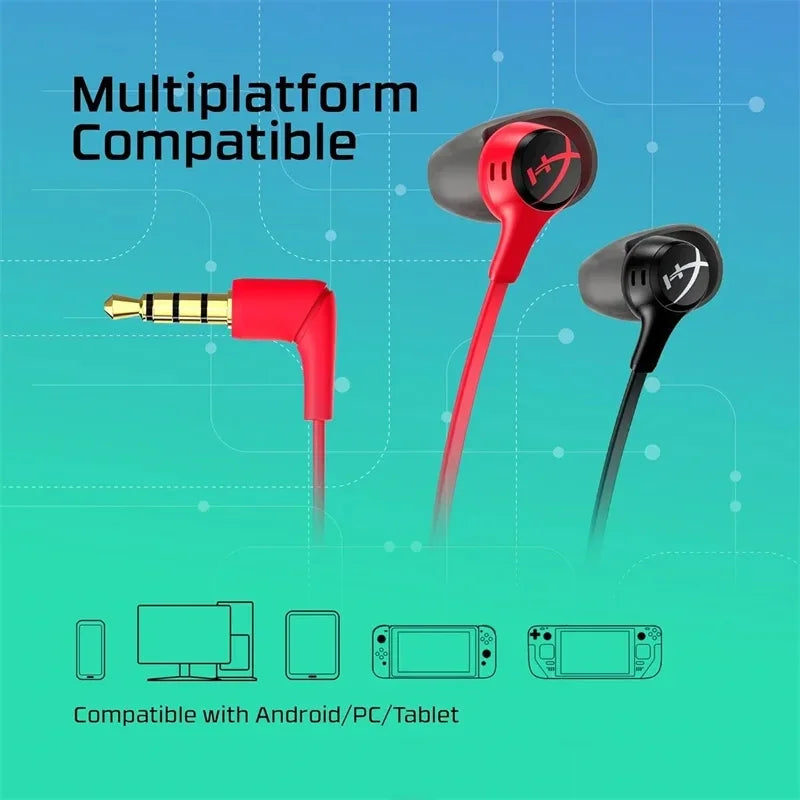 HyperX Cloud Earbuds II In-Ear Wired Gaming Headset – Red