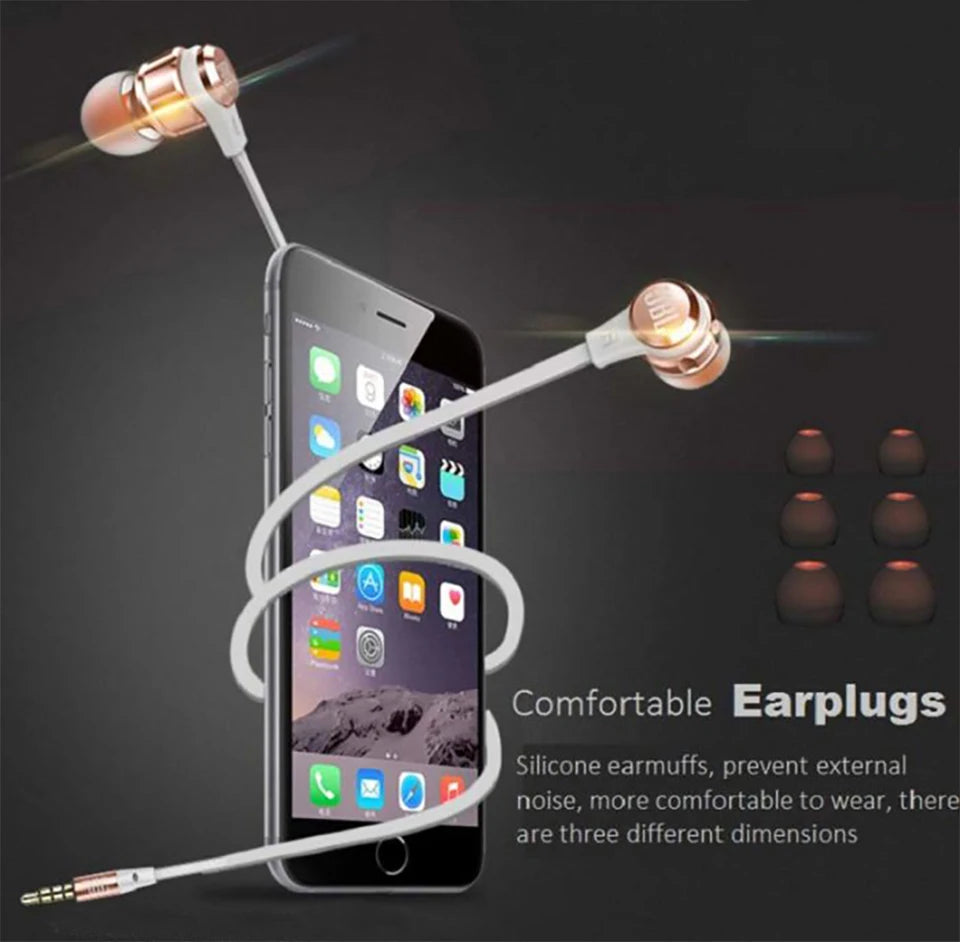 JBL T180A Wired In-Ear Headphones with Mic – 3.5mm Black