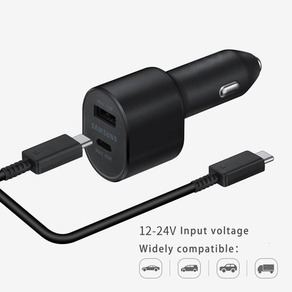 Samsung 60W Dual USB Car Charger with Fast Charging