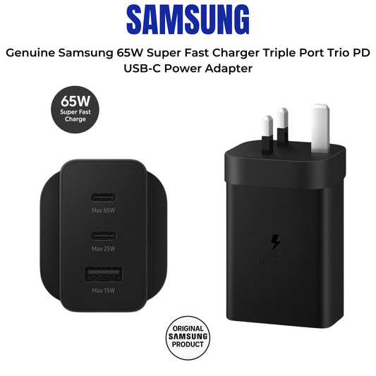 Samsung 65W Trio Super Fast Charging Wall Charger – USB-C PD