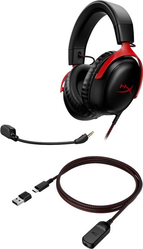 HyperX Cloud III Wired Gaming Headset – Black/Red