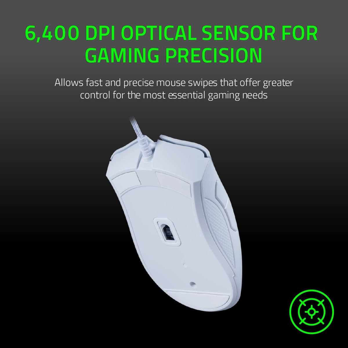 Razer DeathAdder Essential Wired Gaming Mouse – White