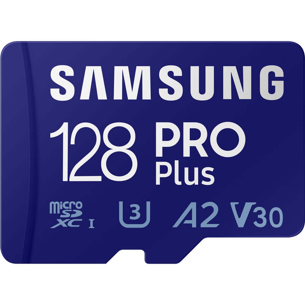 Samsung 128GB PRO microSDXC Memory Card – UHS-I U3 A2 V30 160MB/s with Adapter