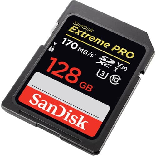 SanDisk 128GB Extreme PRO SDXC Memory Card