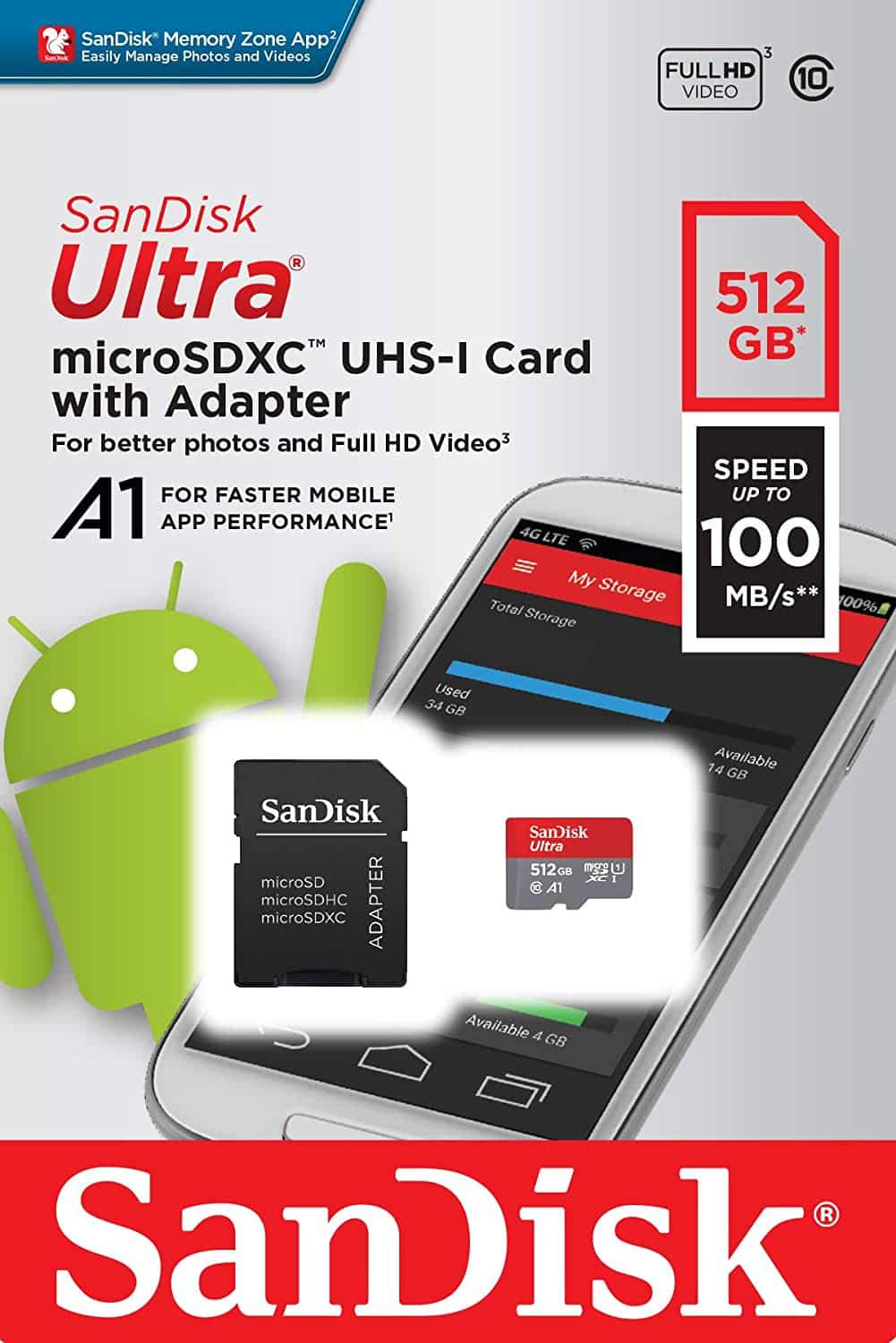 SanDisk 512GB Ultra microSDXC Memory Card