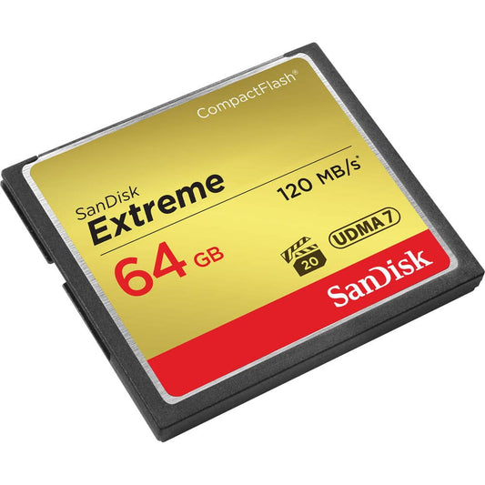 SanDisk Extreme 64GB UDMA7 CompactFlash Card (Black/Gold)