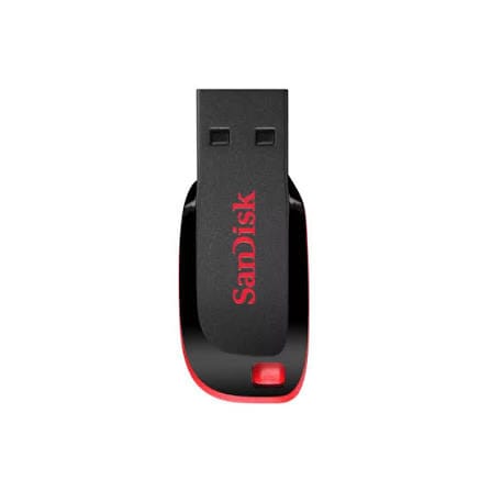 SanDisk CZ50 USB 2.0 Flash Drive – 128GB Pen Drive – Black/Red
