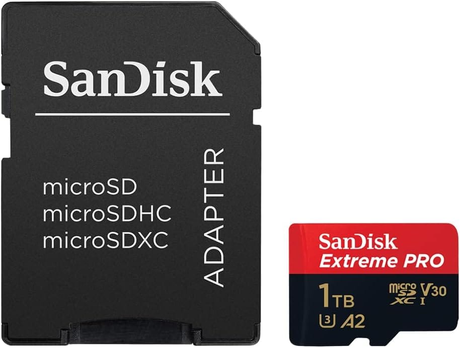 SanDisk Extreme PRO 1TB microSDXC Memory Card – SD Adapter Included