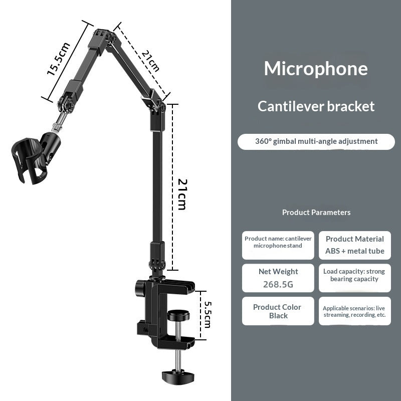 Foldable Microphone Boom Arm Stand – view 6
