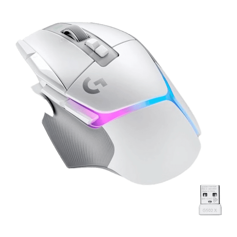 Logitech G502 X PLUS LIGHTSPEED Wireless RGB Gaming Mouse – White